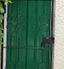 Iron bolt on door